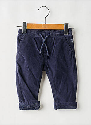 Pantalon droit fermeture liens à nouer taille élastique bleu MAYORAL garçon
