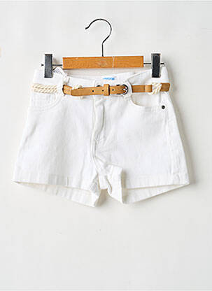 Short stretch taille ajustable blanc MAYORAL fille