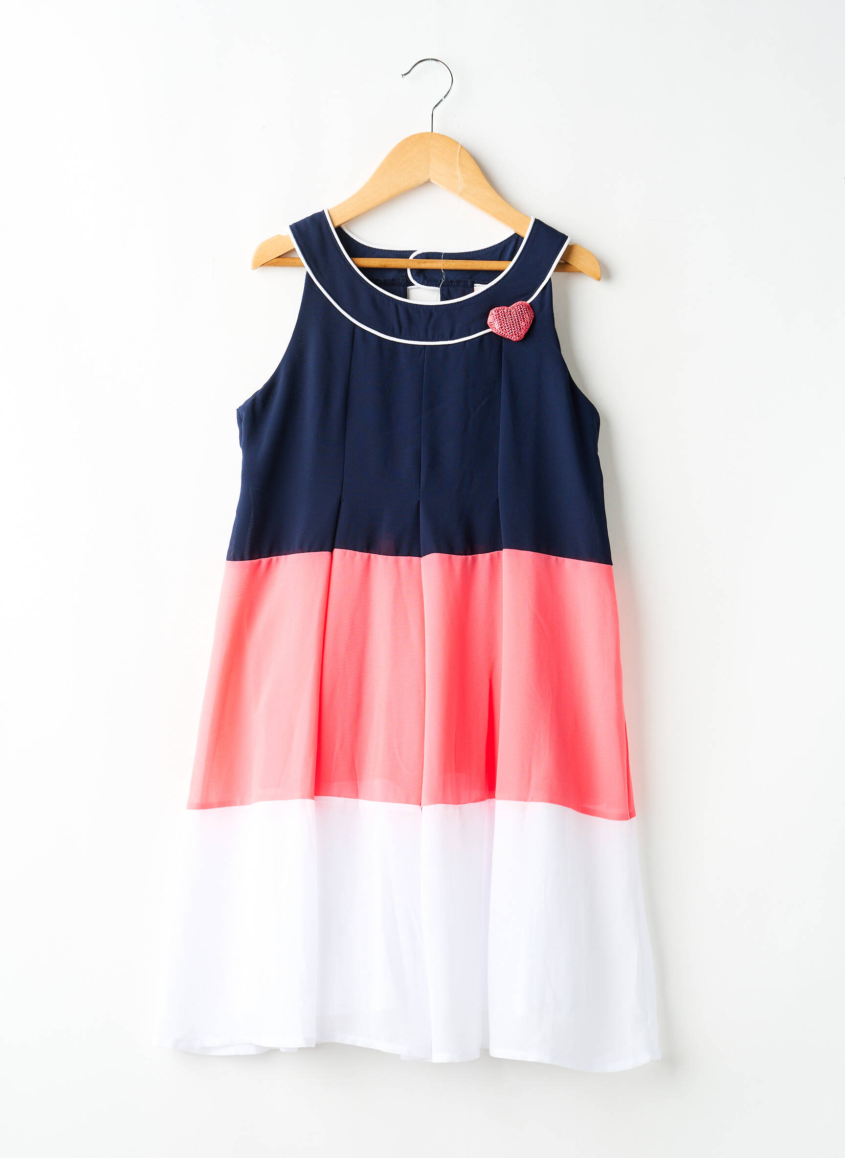 Robe mi-longue sans manche sans manche bleu BOBOLI fille