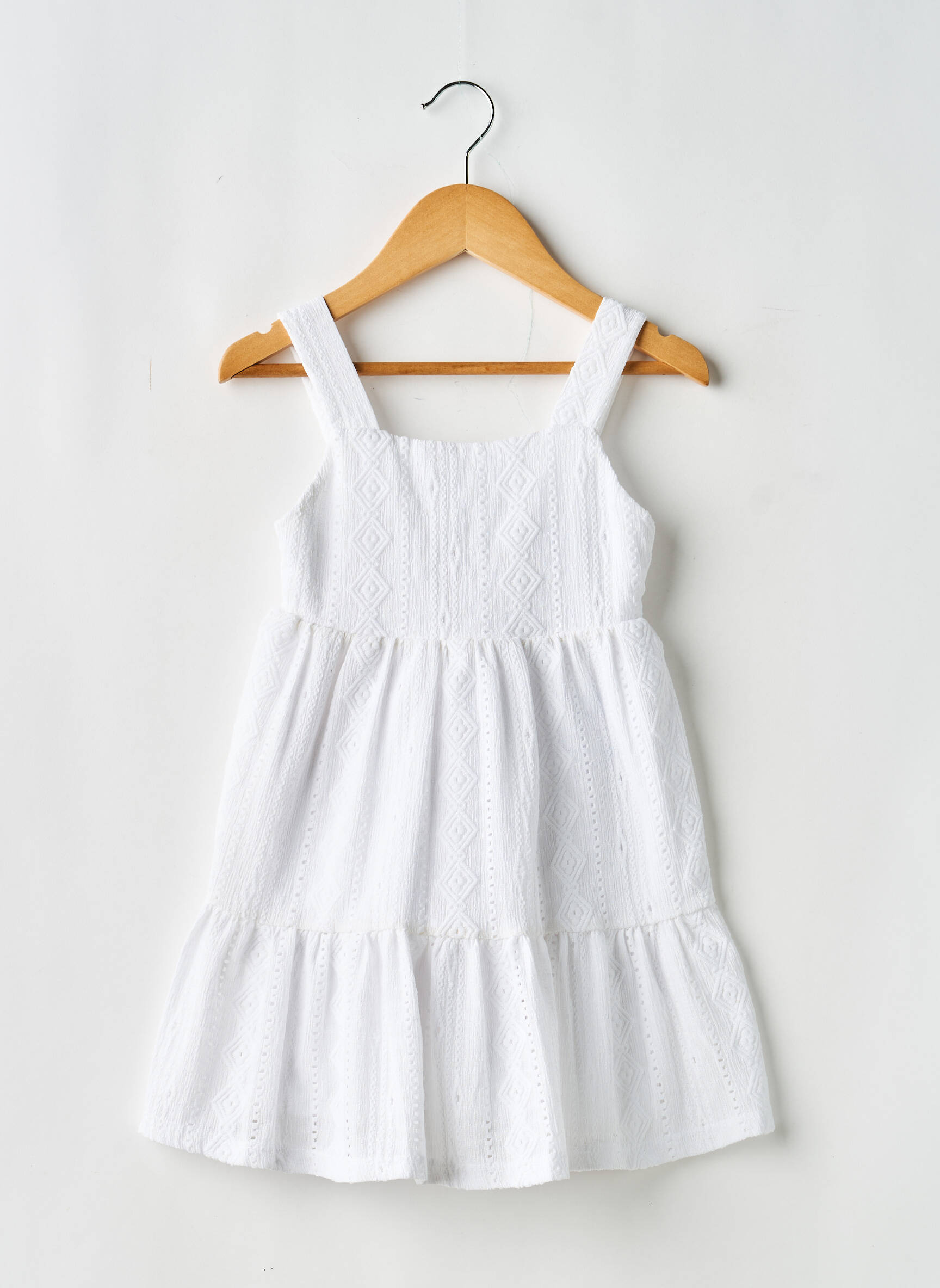 Robe mi-longue fines bretelles fines bretelles blanc MAYORAL fille