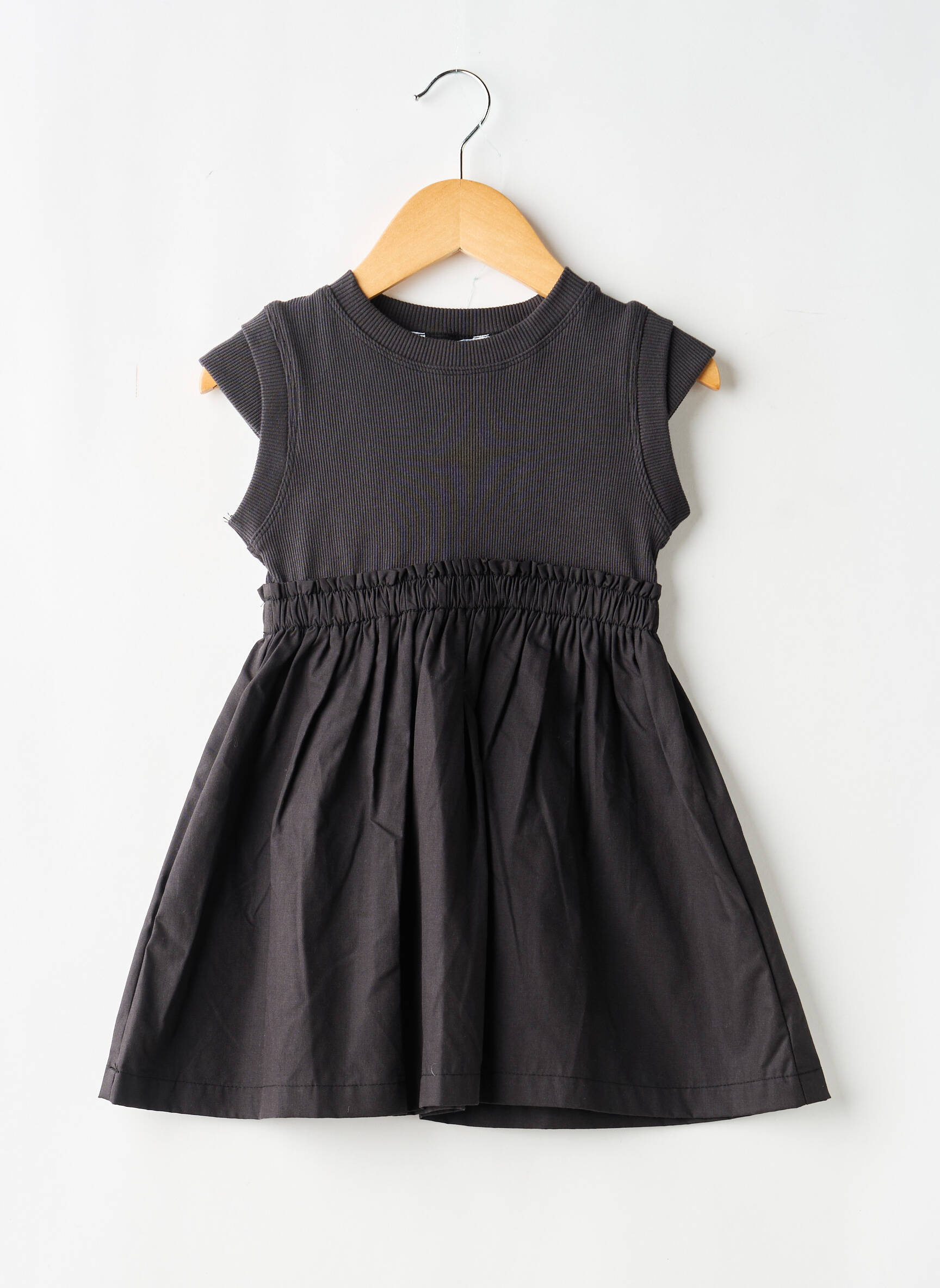 Robe mi-longue manches courtes manches courtes gris MAYORAL fille