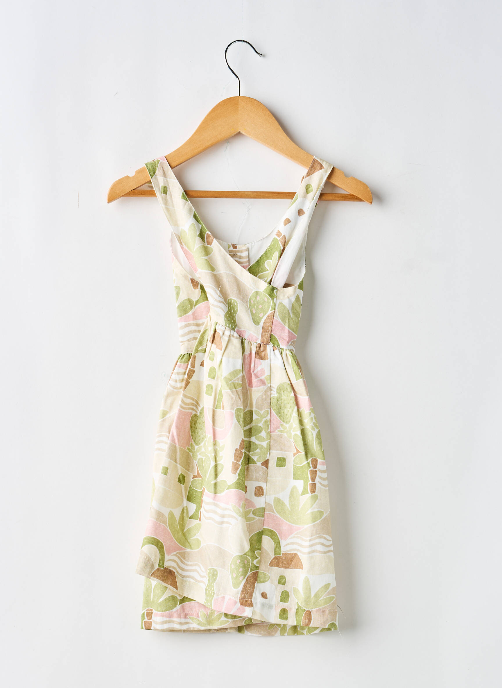 Robe mi-longue fines bretelles fines bretelles vert MAYORAL fille