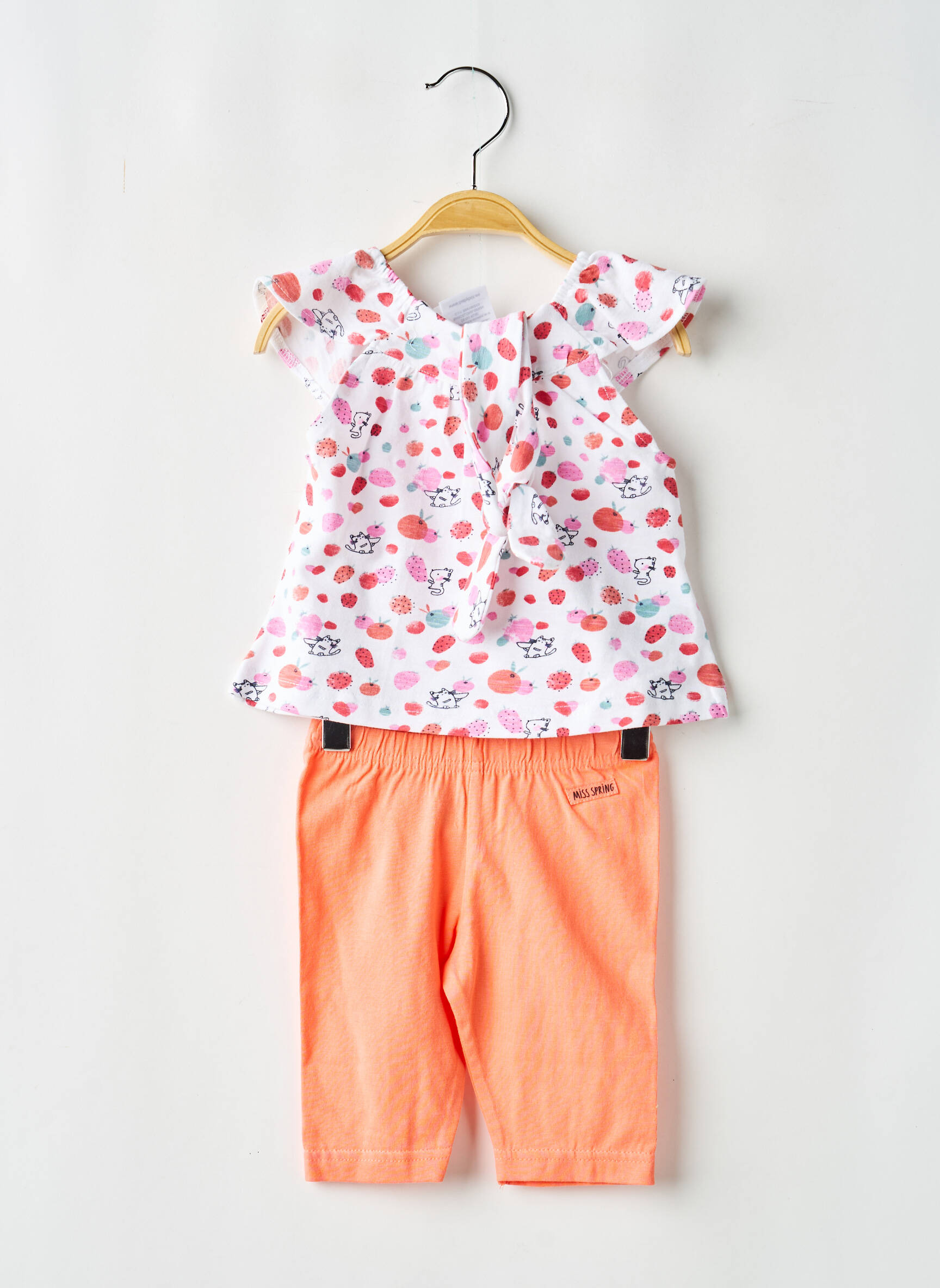Ensemble pantalon coupe évasée orange BABY BOL fille