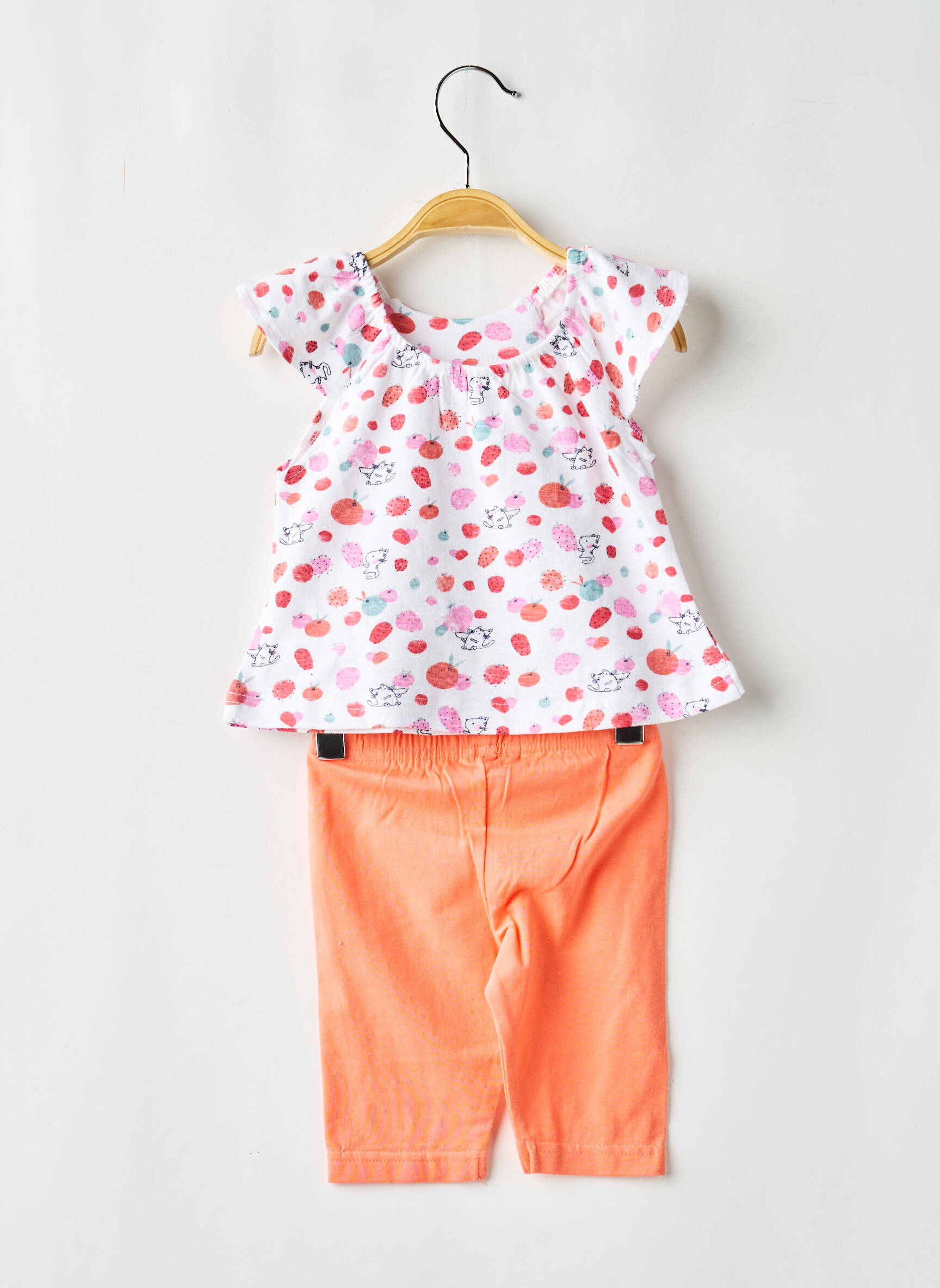 Ensemble pantalon coupe évasée orange BABY BOL fille