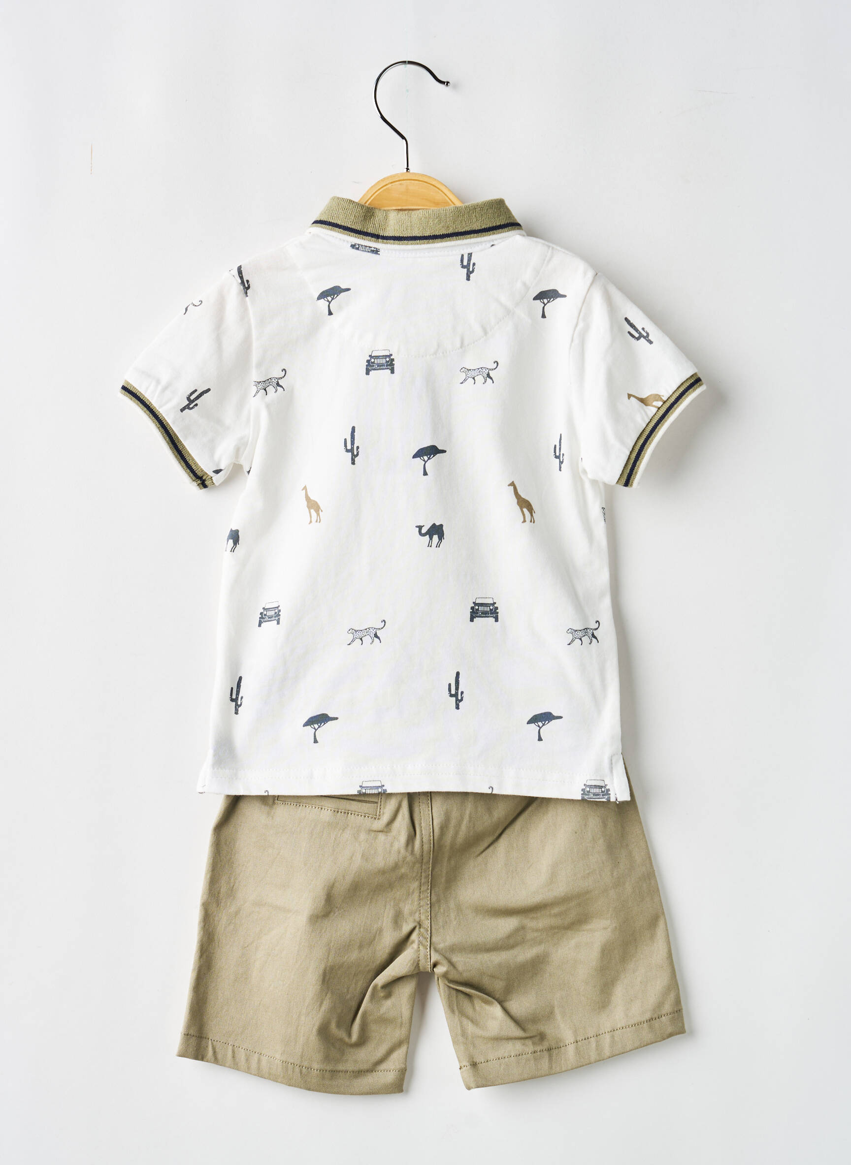 Ensemble short col polo vert BABY BOL garçon