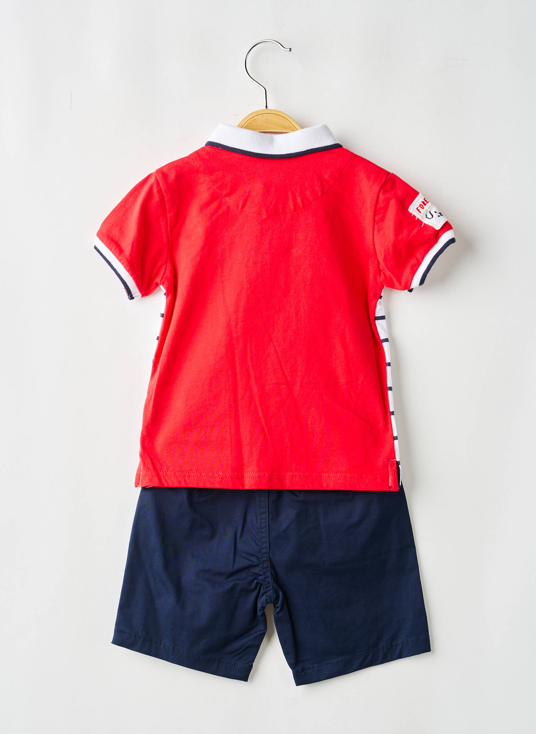 Ensemble short col polo rouge BABY BOL garçon
