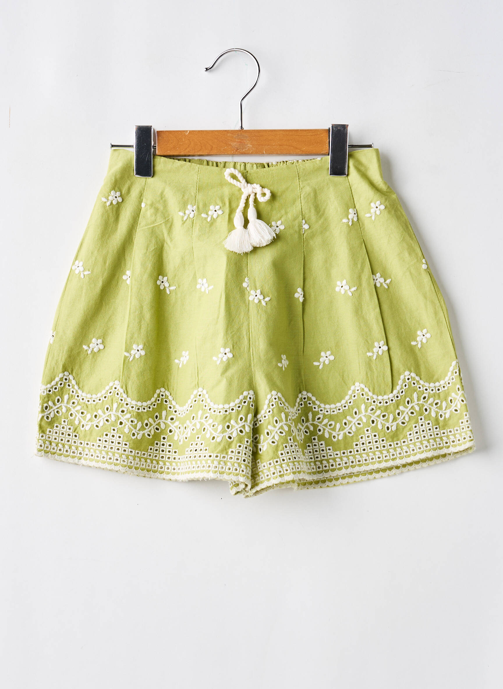 Short taille haute taille élastique vert MAYORAL fille