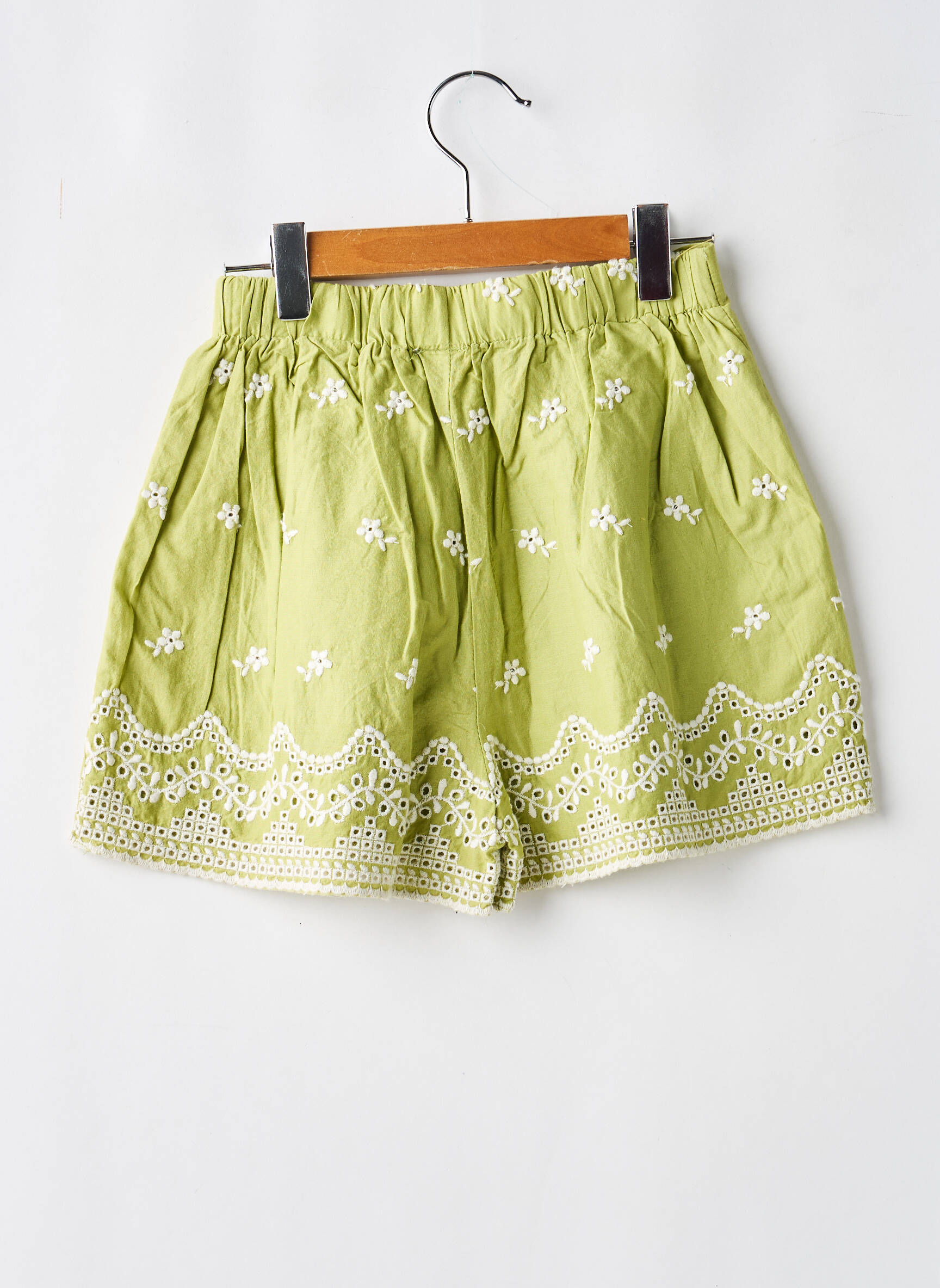 Short taille haute taille élastique vert MAYORAL fille
