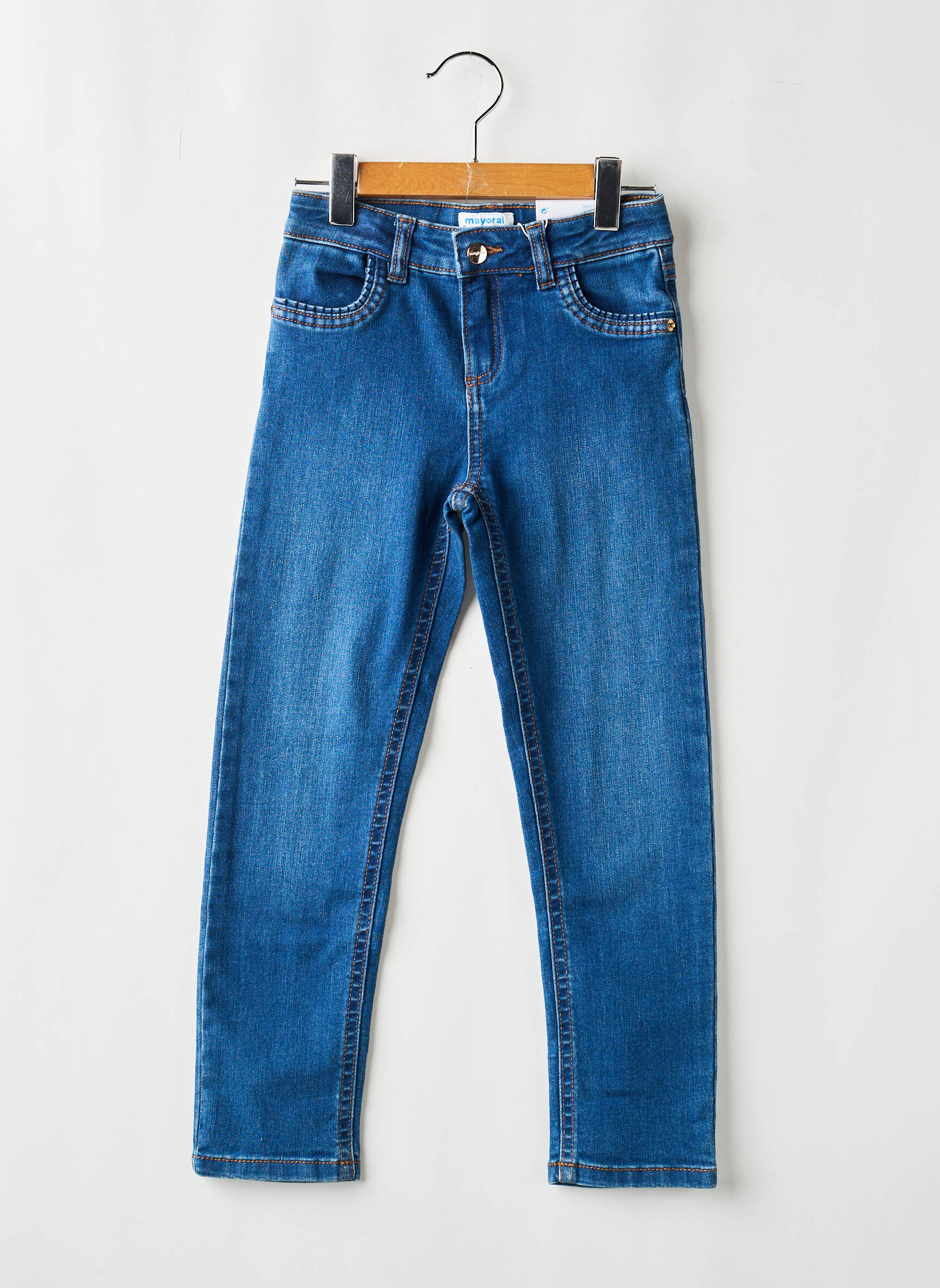 Jeans skinny stretch taille ajustable bleu MAYORAL fille
