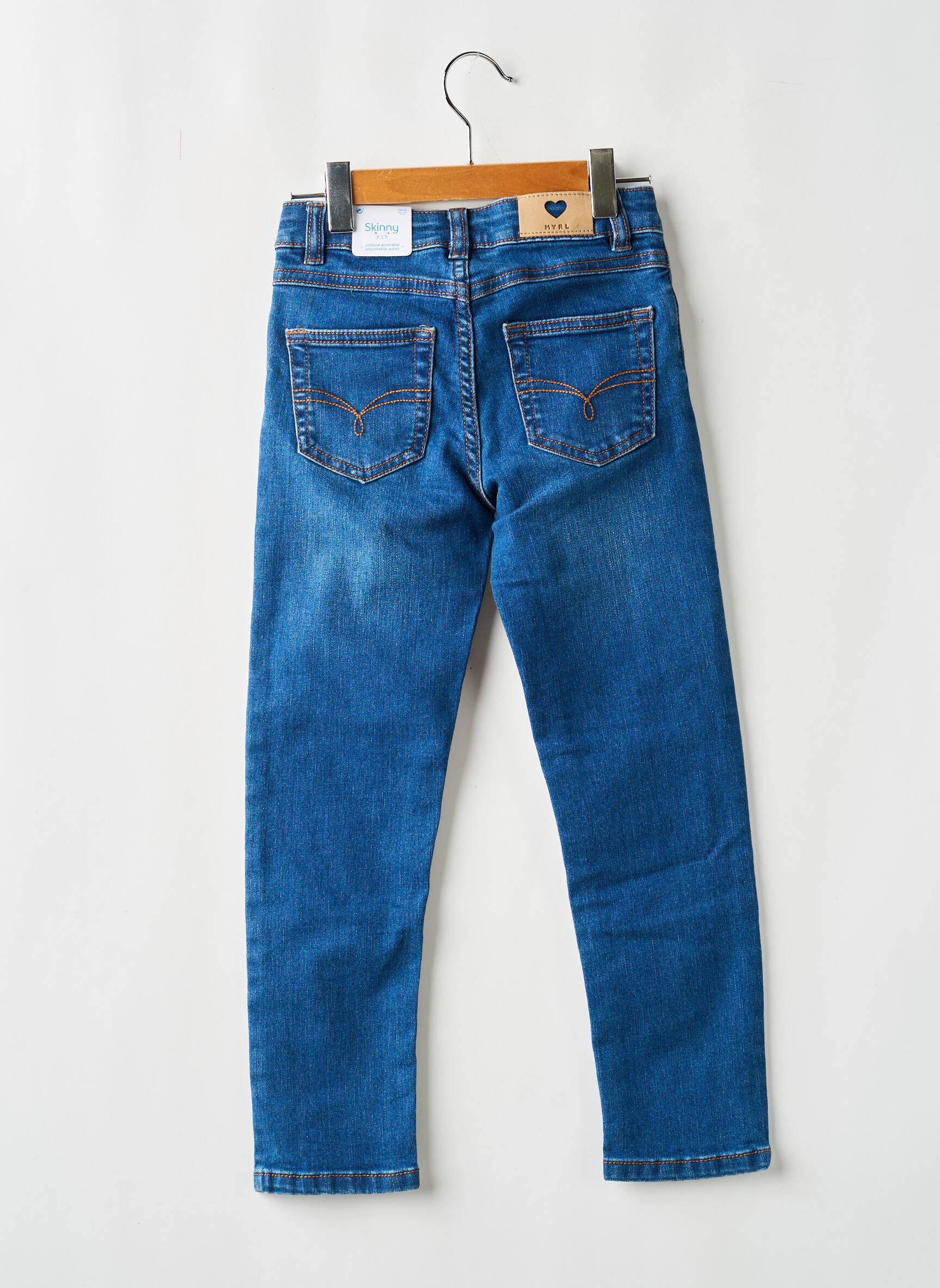 Jeans skinny stretch taille ajustable bleu MAYORAL fille
