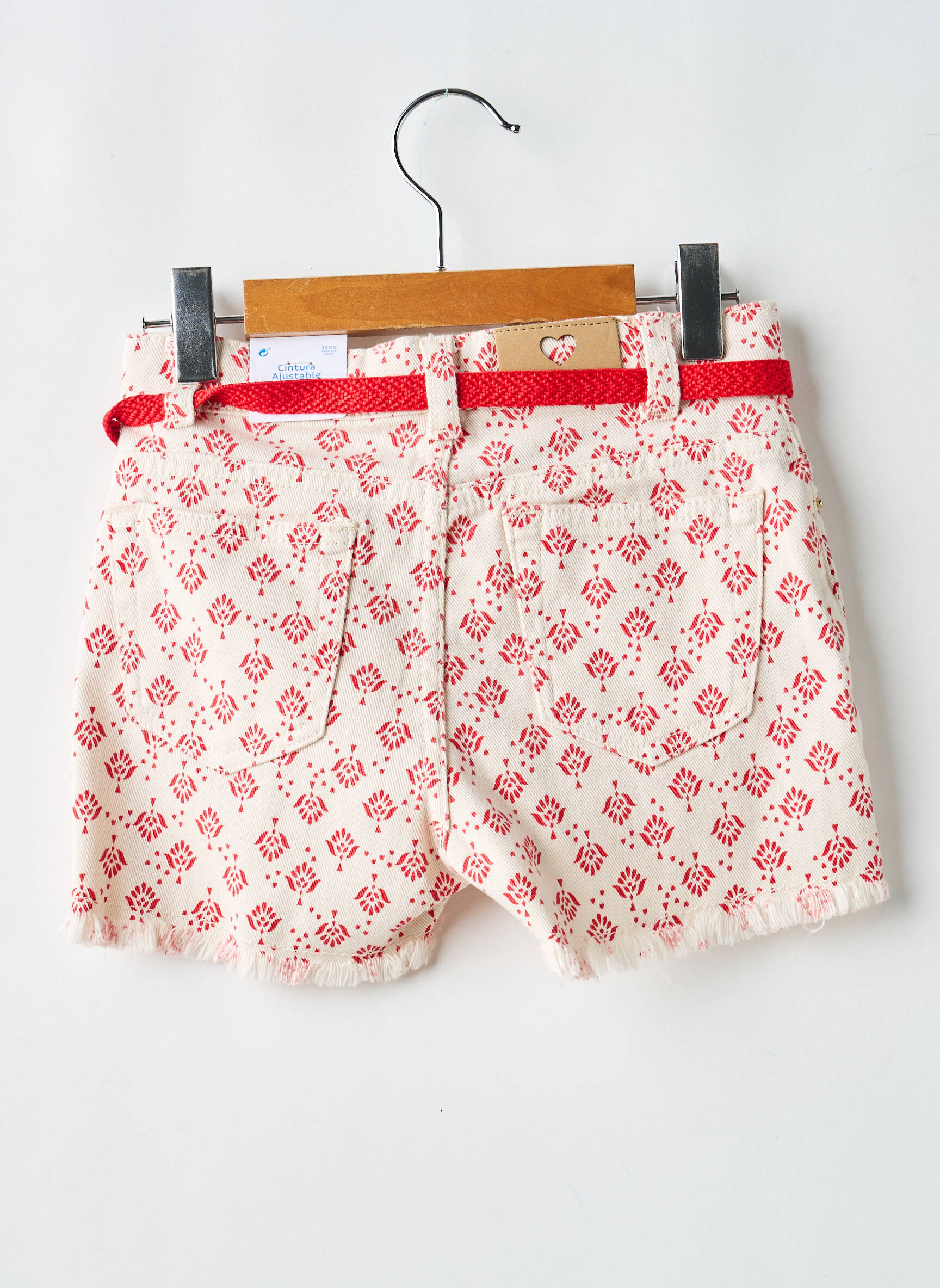 Short stretch taille ajustable rouge MAYORAL fille