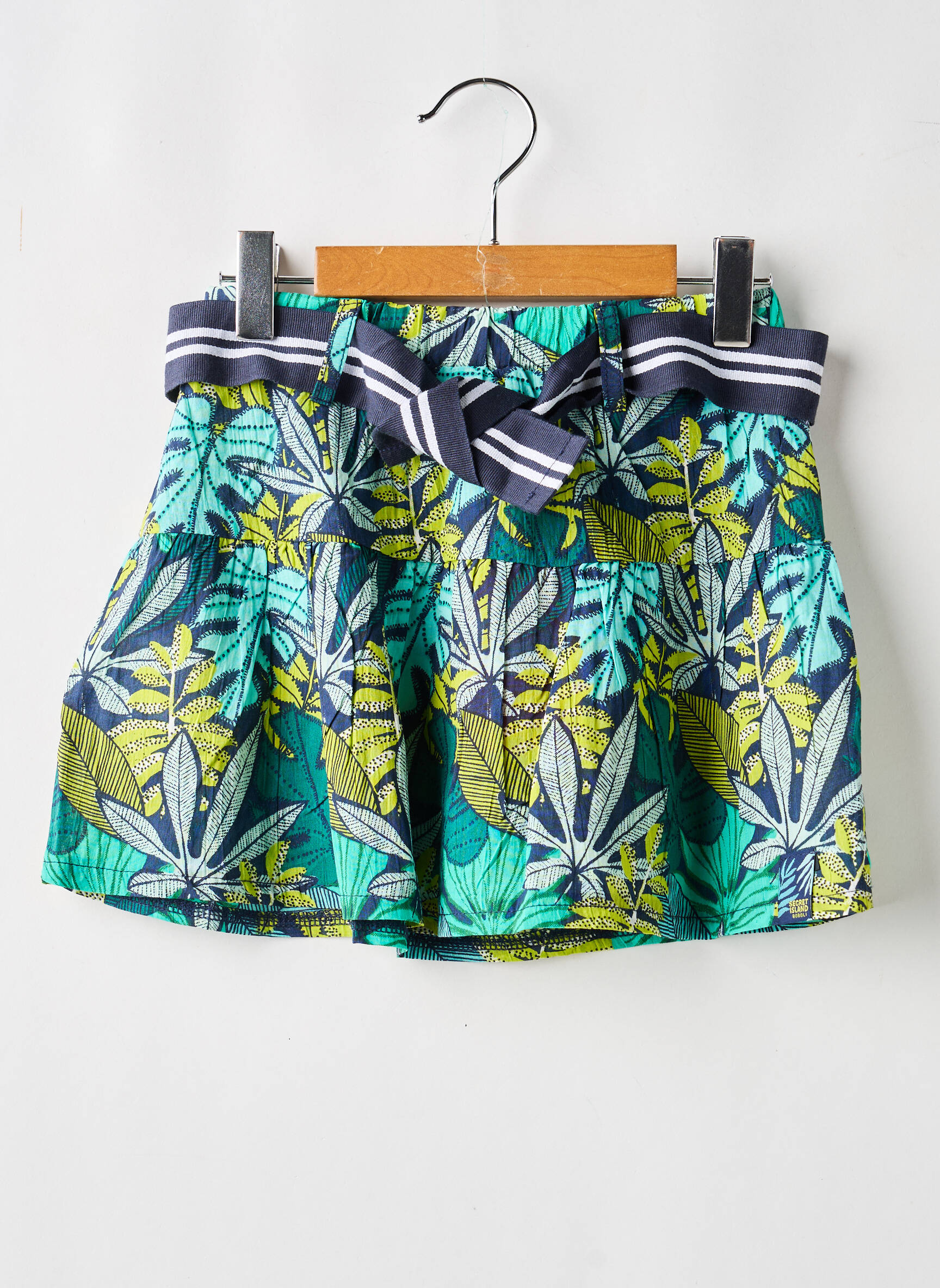 Jupe mi-longue taille normale bleu BOBOLI fille