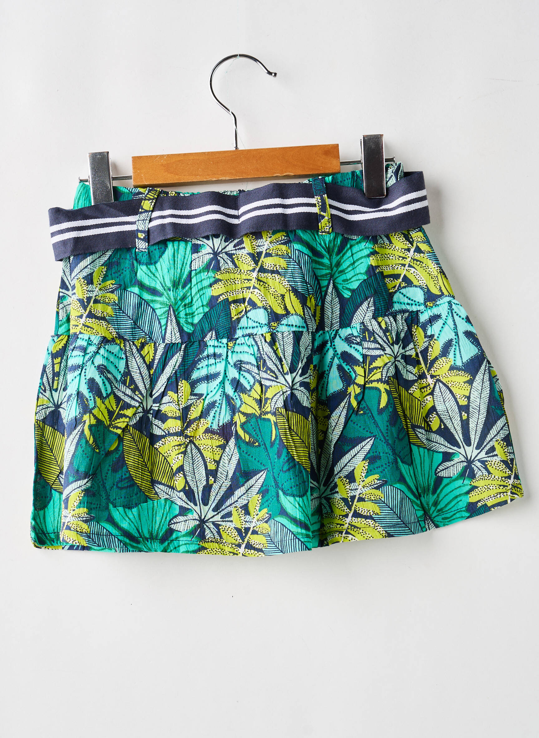 Jupe mi-longue taille normale bleu BOBOLI fille