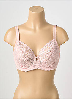 Soutien-gorge tissage dentelle haut soutien-gorge emboitant rose WACOAL femme