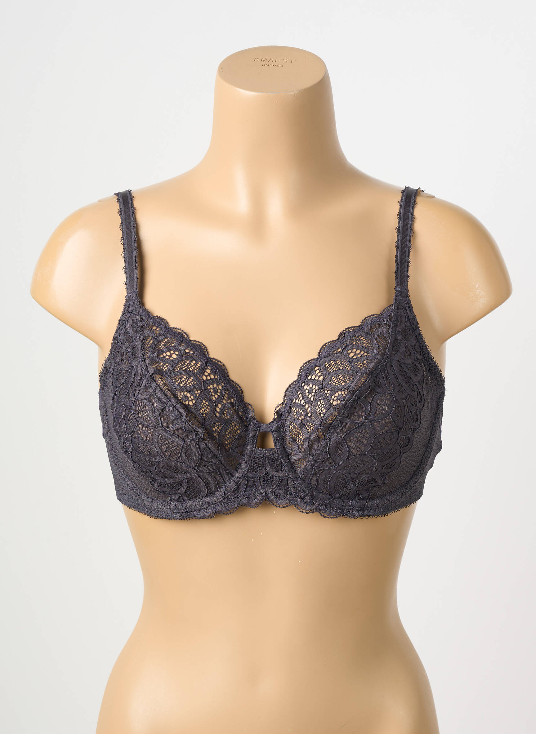 Soutien-gorge tissage dentelle haut soutien-gorge emboitant gris WACOAL femme