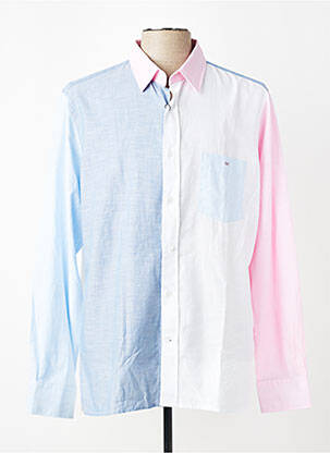 Chemise manches longues poches bleu EDEN PARK homme