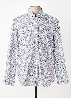 Chemise manches longues poches bleu EDEN PARK homme