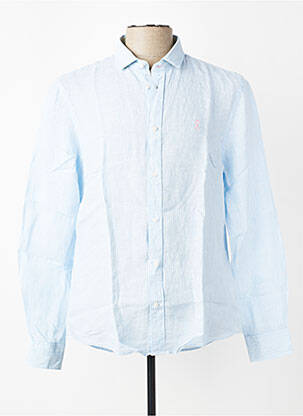 Chemise manches longues coupe cintrée bleu VICOMTE ARTHUR homme
