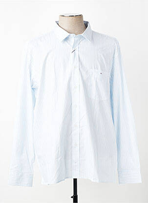 Chemise manches longues poches bleu EDEN PARK homme