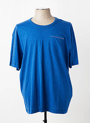 T-shirt broderie manches courtes bleu SERGE BLANCO homme