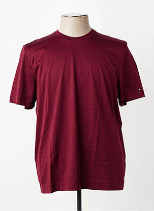 T-shirt broderie manches courtes rouge TOMMY HILFIGER homme