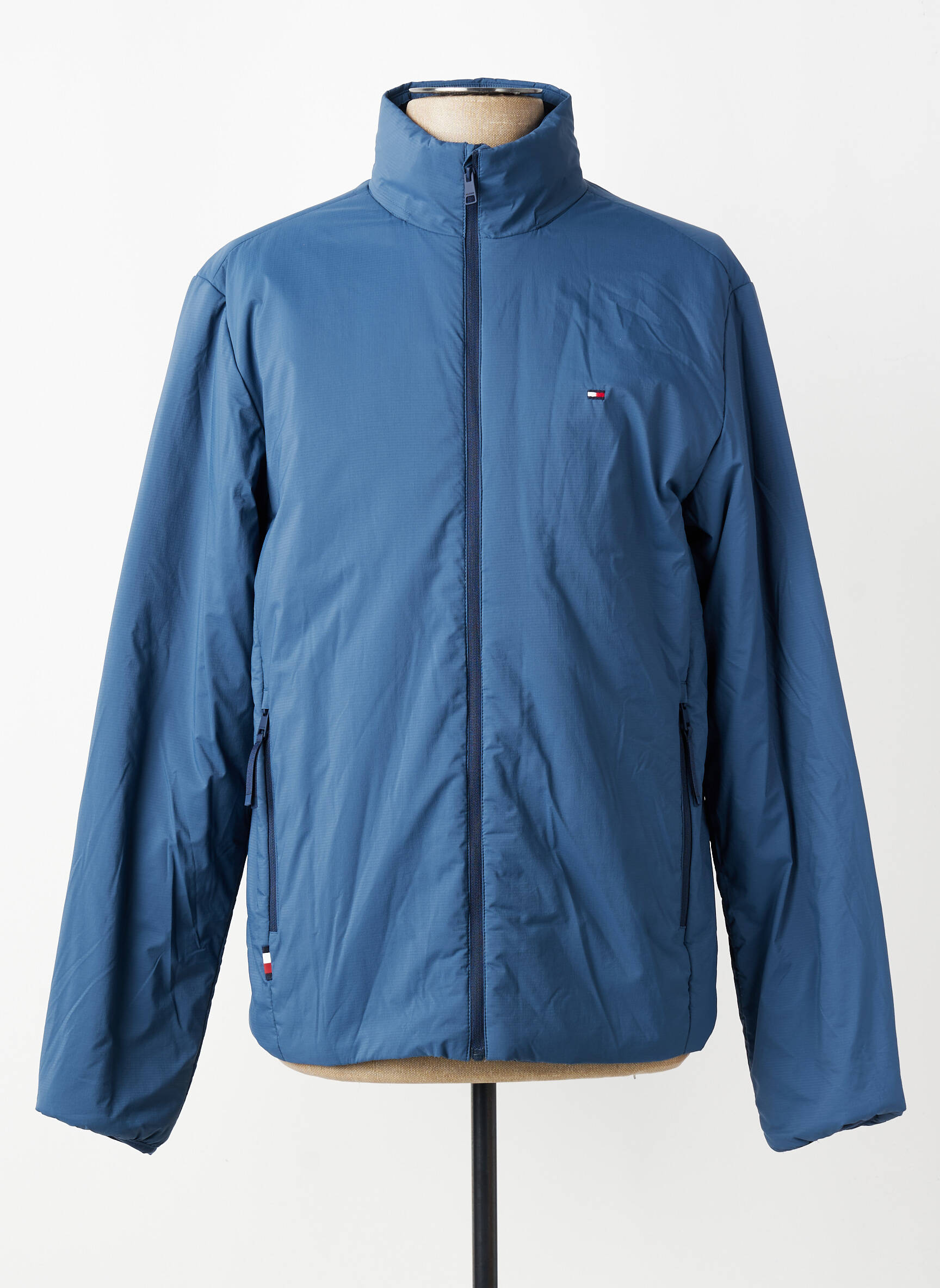 Veste casual finition intérieure fourrure synthétique bleu TOMMY HILFIGER homme