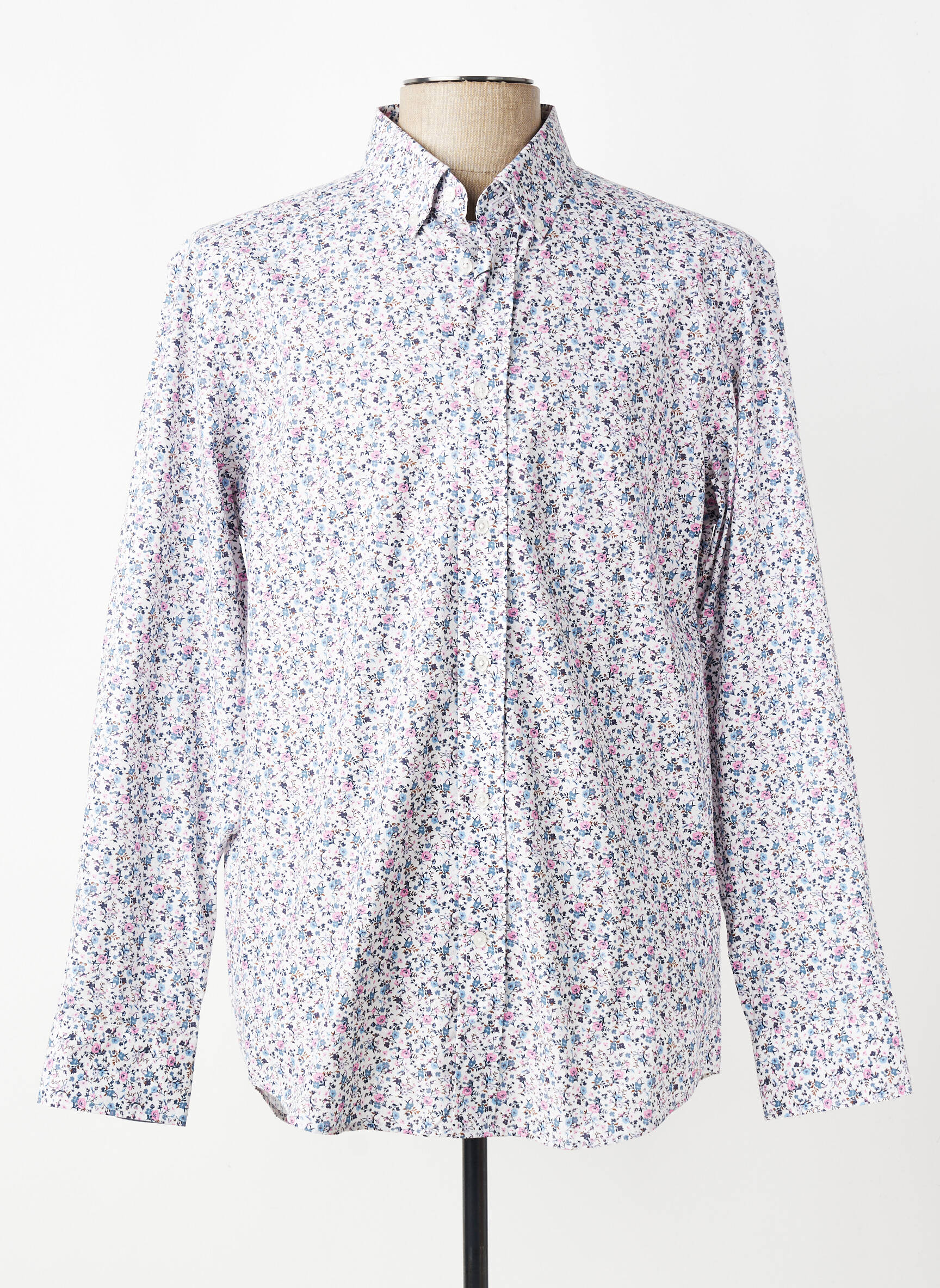 Chemise manches longues poches bleu EDEN PARK homme