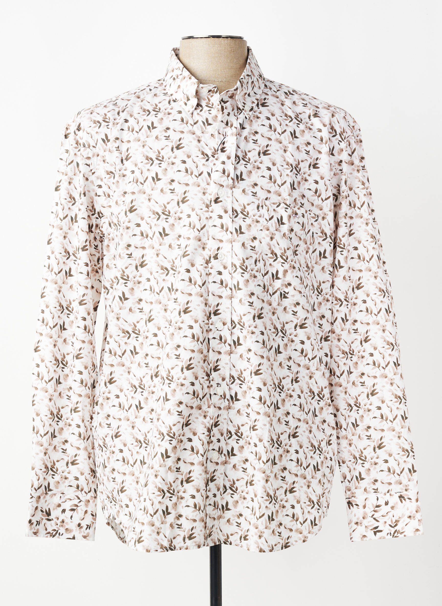 Chemise manches longues poches beige EDEN PARK homme