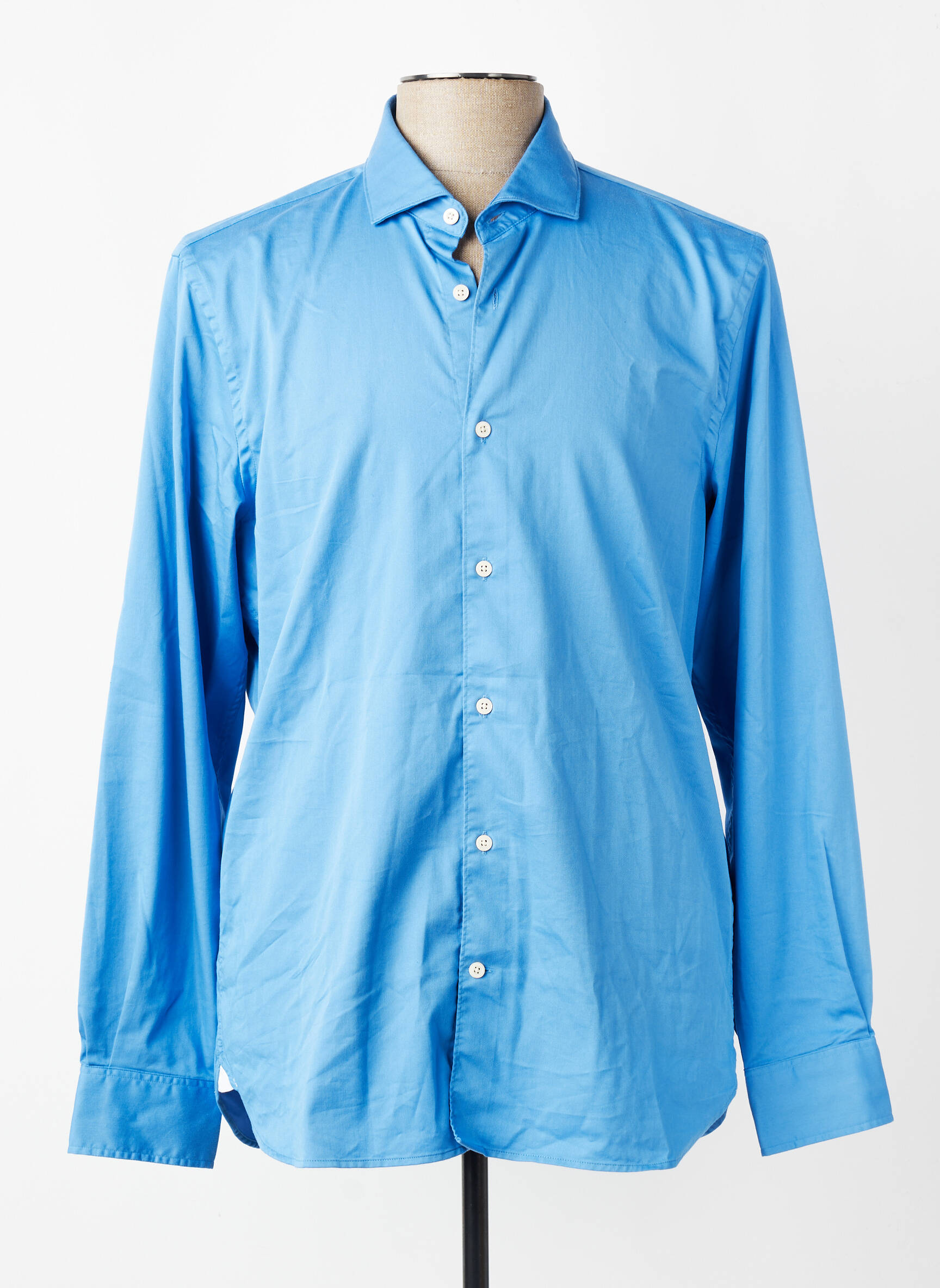 Chemise manches longues coupe cintrée bleu TOMMY HILFIGER homme
