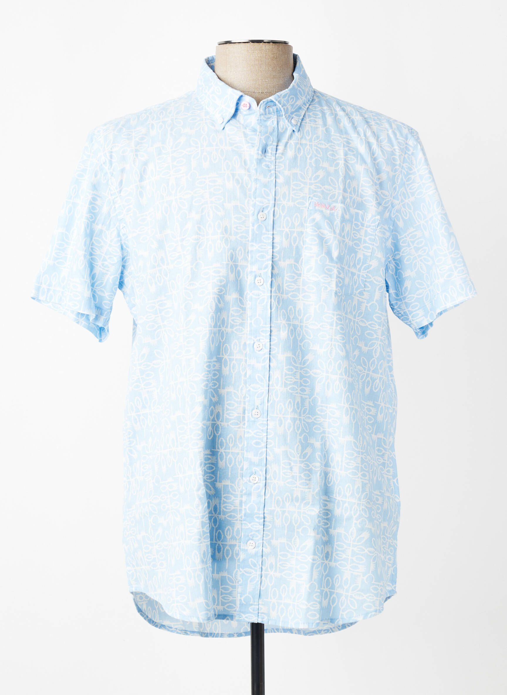 Chemise manches courtes poches bleu N.Z.A NEW ZEALAND homme