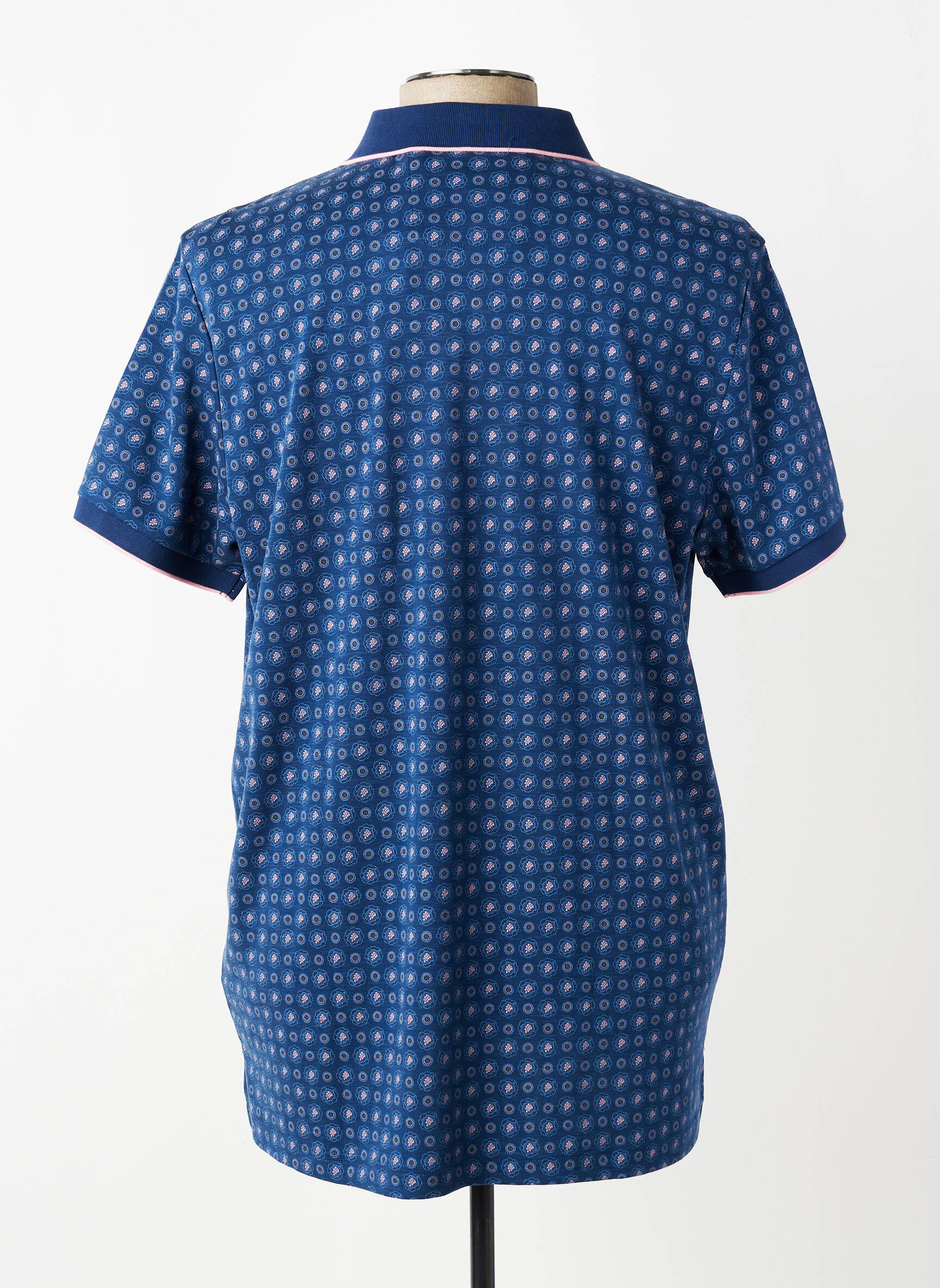 Polo tissage jersey manches courtes bleu N.Z.A NEW ZEALAND homme