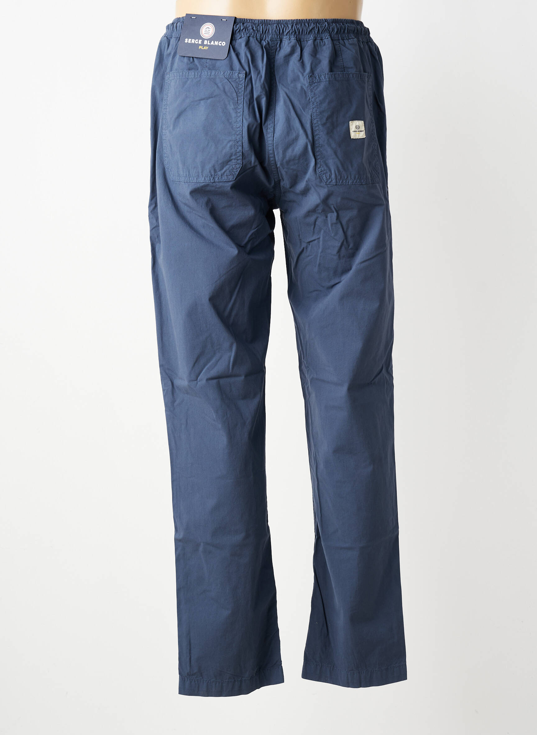 Pantalon droit stretch taille normale bleu SERGE BLANCO homme
