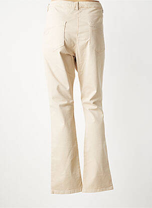 Pantalon droit tissage popeline taille normale beige DIANE LAURY femme