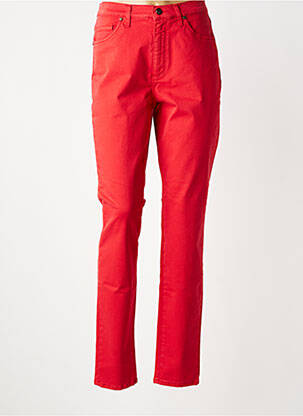 Jeans coupe slim stretch taille normale rouge LCDN femme