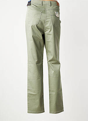 Pantalon slim tissage popeline taille normale vert TONI femme