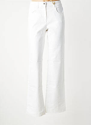 Jeans coupe droite stretch taille normale blanc ZERRES femme