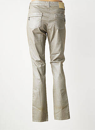 Pantalon slim tissage enduit taille normale vert LAUREN VIDAL femme