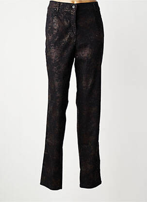 Pantalon slim tissage popeline taille normale noir TONI femme
