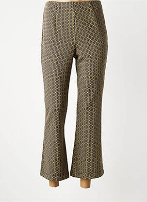 Pantalon 7/8 stretch taille normale vert LAUREN VIDAL femme