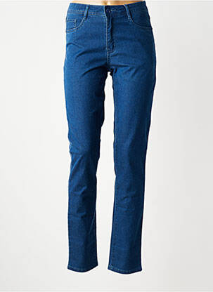Jeans coupe slim taille haute taille haute bleu YOULINE femme