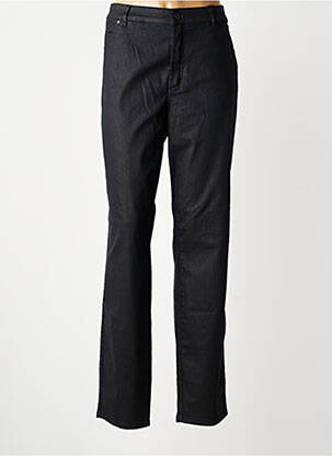 Pantalon slim tissage popeline taille normale noir TONI femme