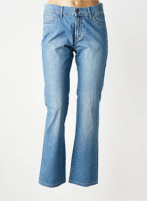 Jeans coupe droite stretch taille normale bleu PIONIER femme