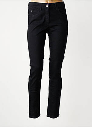 Jeans coupe slim tissage brut taille normale noir ZERRES femme