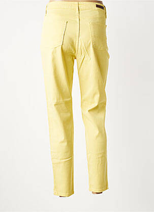 Pantalon slim tissage popeline taille normale jaune LCDN femme