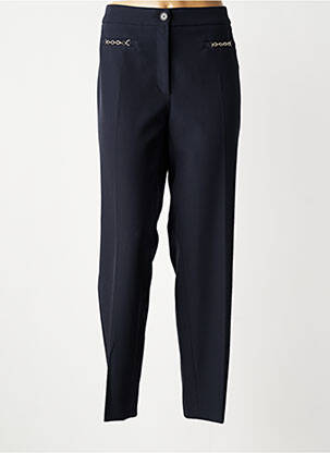 Pantalon droit tissage crêpe taille normale bleu ZERRES femme