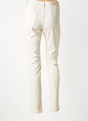 Pantalon slim stretch taille normale beige LDCN femme