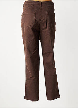 Pantalon droit stretch taille normale marron FUEGO WOMAN femme
