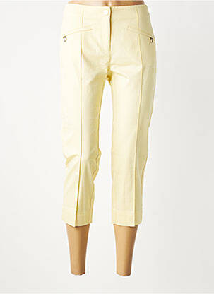 Pantacourt stretch taille normale jaune ZERRES femme