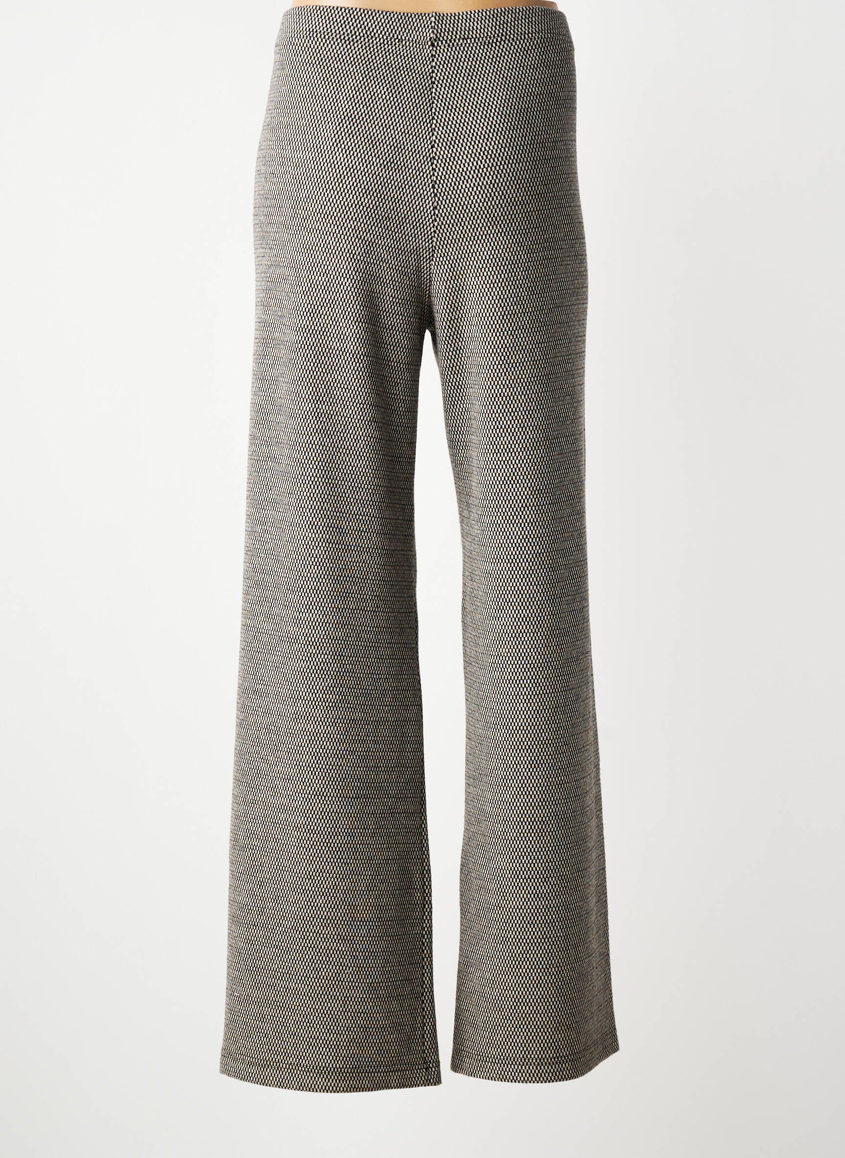 Pantalon droit stretch taille normale gris LAUREN VIDAL femme