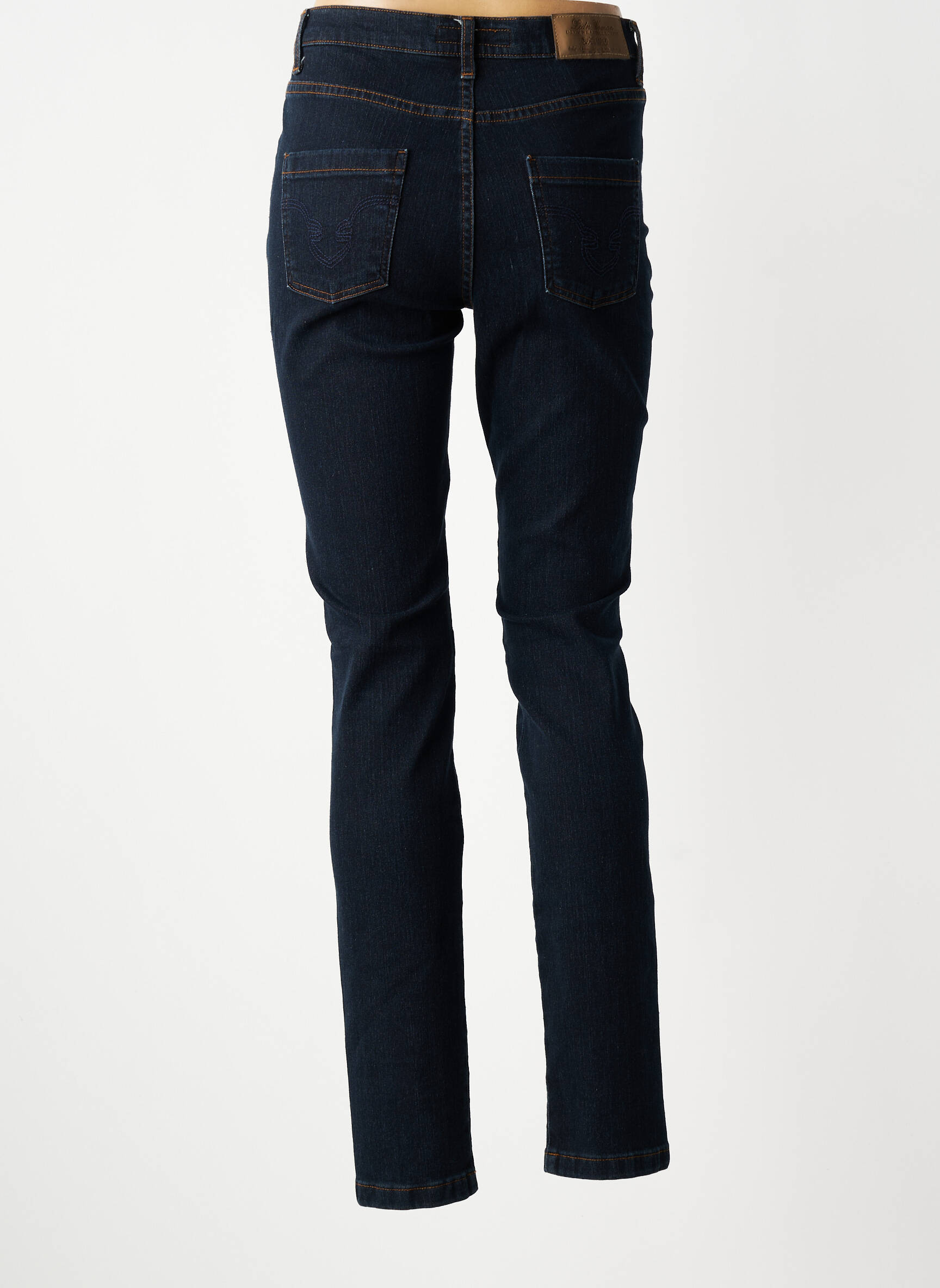Jeans coupe slim taille haute taille haute bleu LCDN femme